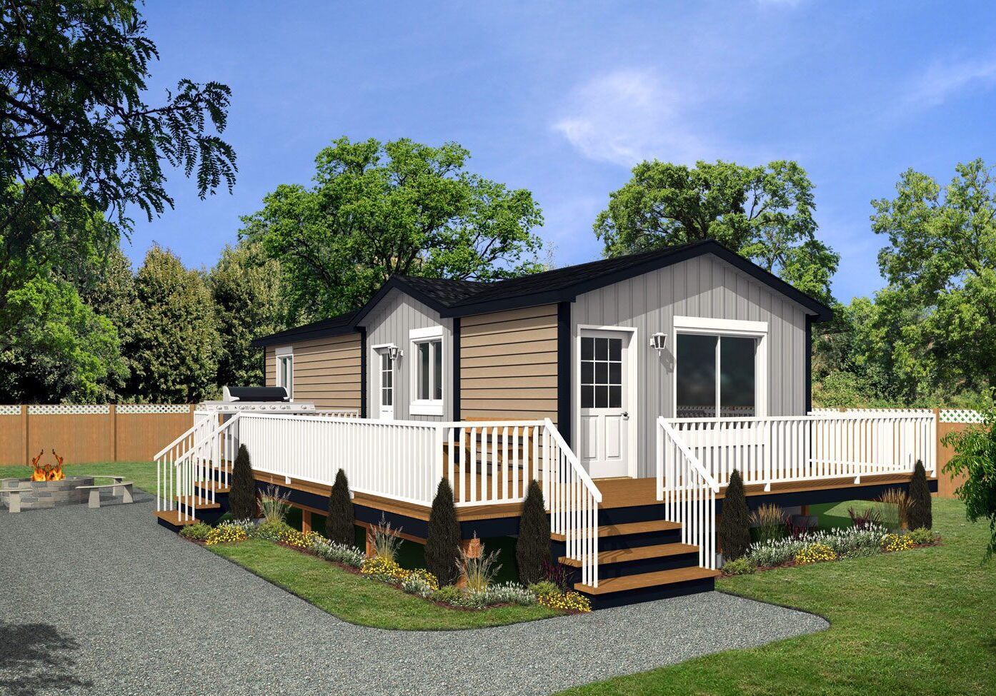 CJ Series 16wide CJ-1615 2Bdrm 1Bath Outside