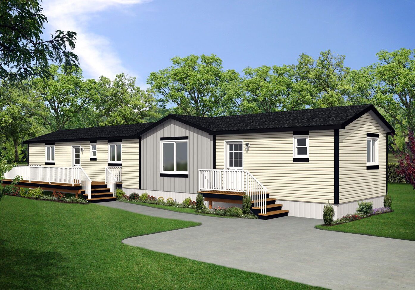 CJ Series 16wide CJ-1619 3Bdrm 2Bath Outside