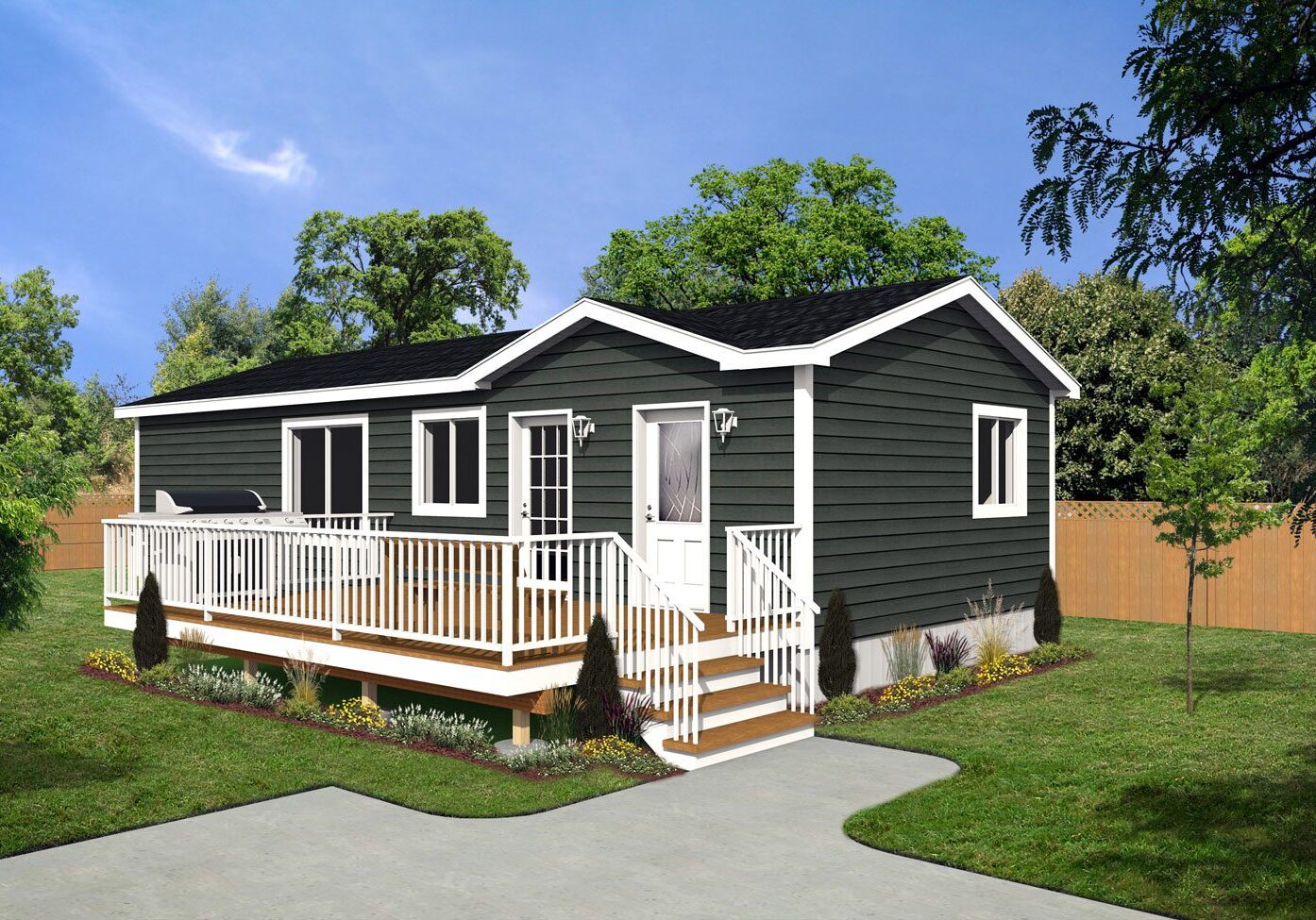 CJ Series 18wide CJ-1823 2Bdrm 1Bath Outside