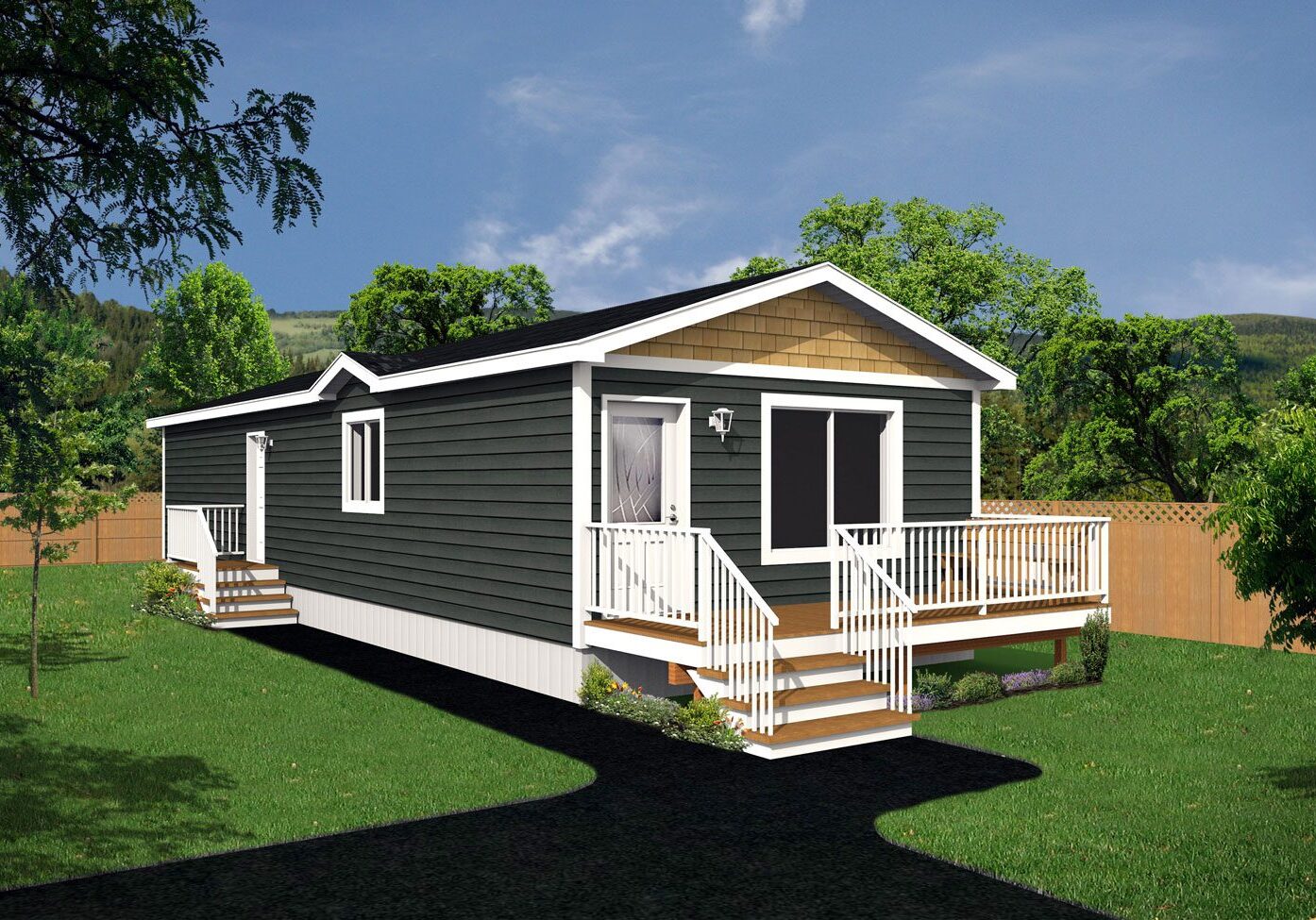 CJ Series 18wide CJ-1825 2Bdrm 1Bath Outside