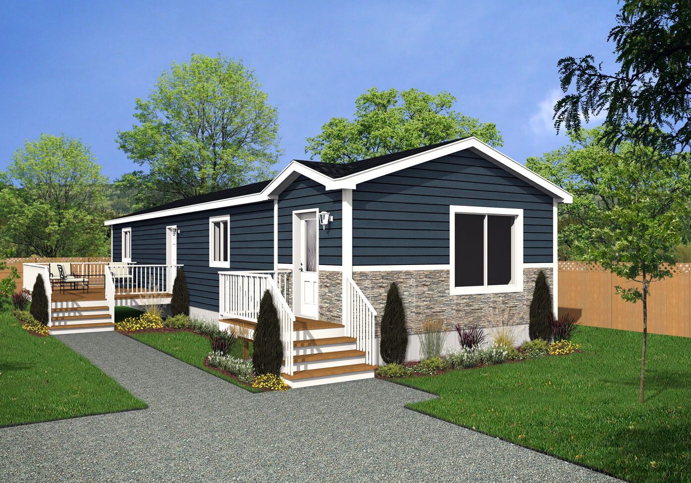 CJ Series 18wide CJ-1827 2Bdrm 2Bath Outside