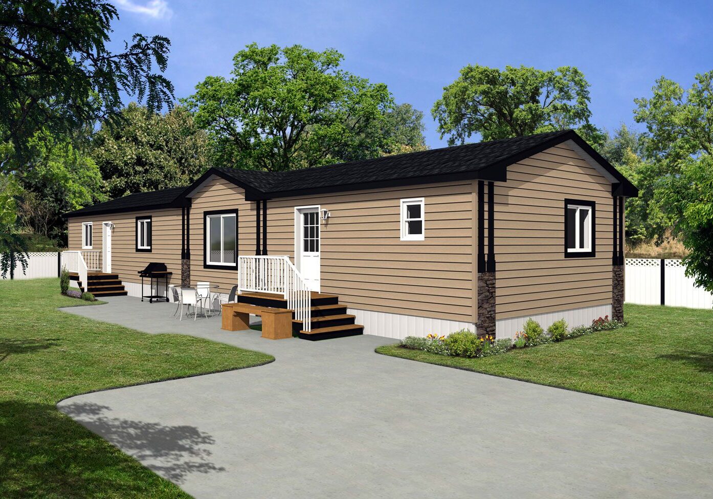 CJ Series 20wide CJ-3000 3Bdrm 2Bath Outside