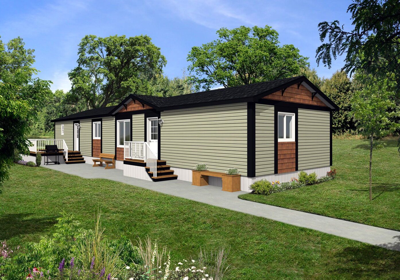 CJ Series 20wide CJ-3004 3Bdrm 2Bath Outside