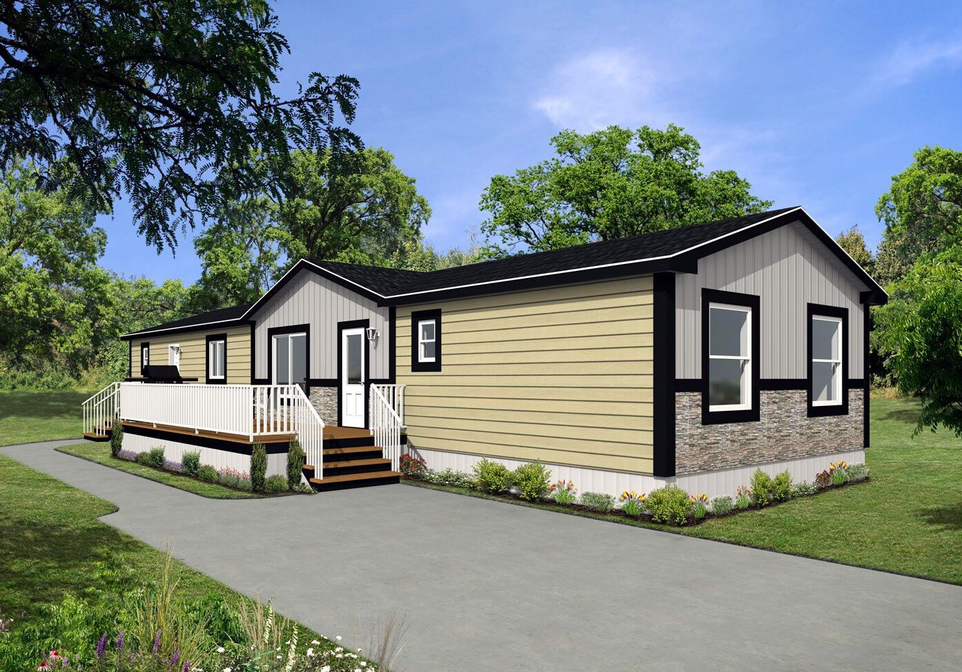 CJ Series 20wide CJ-3011 3Bdrm 2Bath Family room Outside