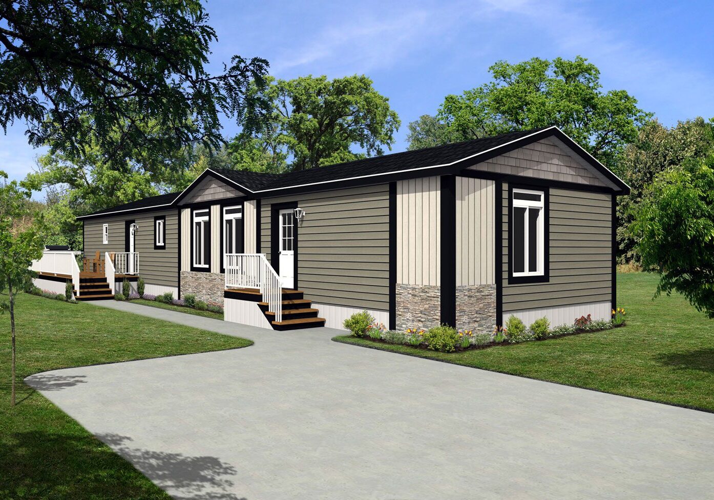 CJ Series 20wide CJ-3015 3Bdrm 2Bath Outside