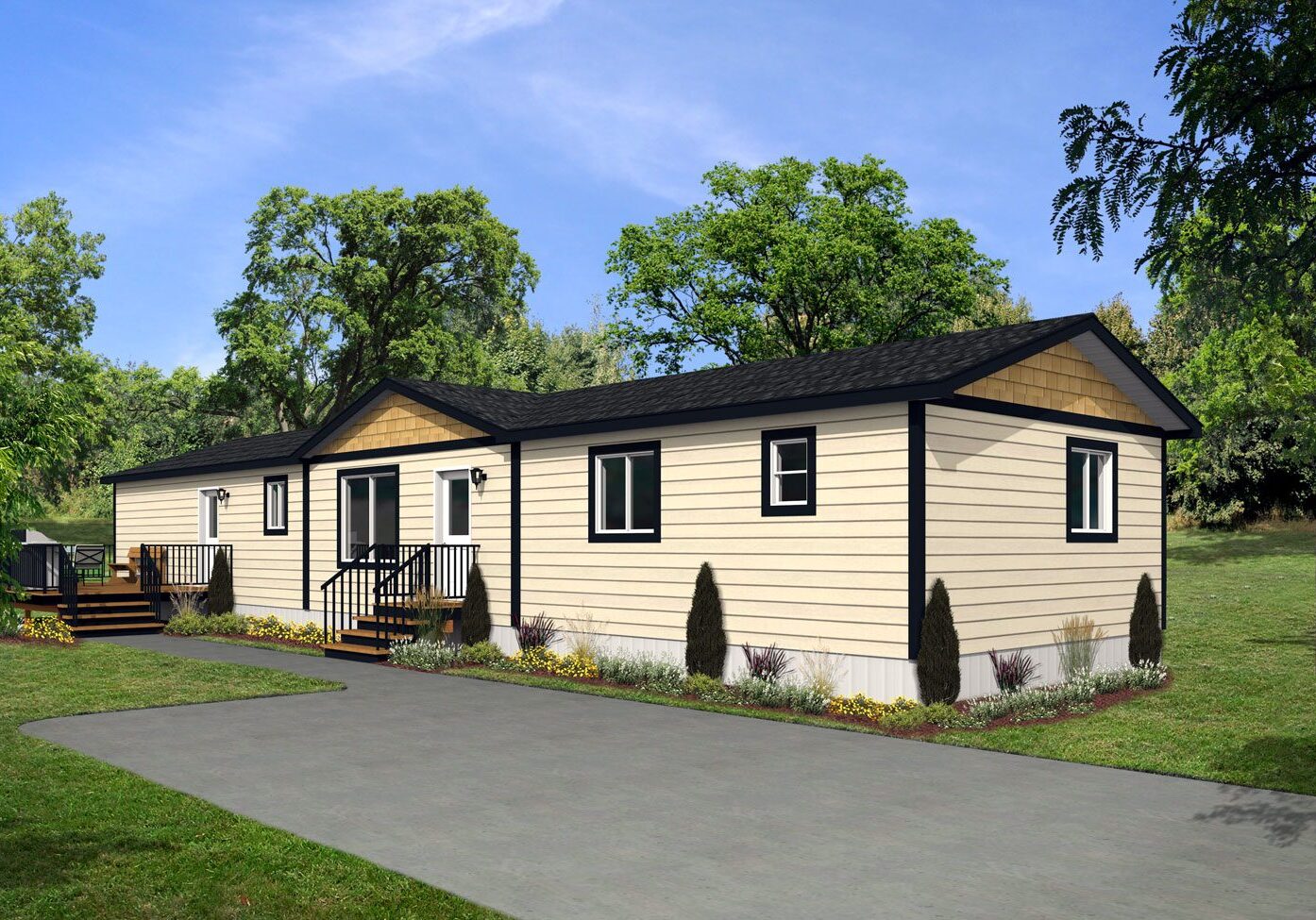 CJ Series 20wide CJ-3040 3Bdrm 2Bath Family room Outside