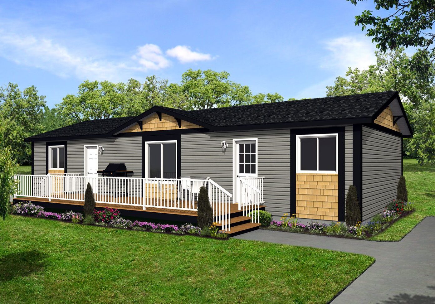 CJ Series 22wide CJ-2205 3Bdrm 2Bath Outside