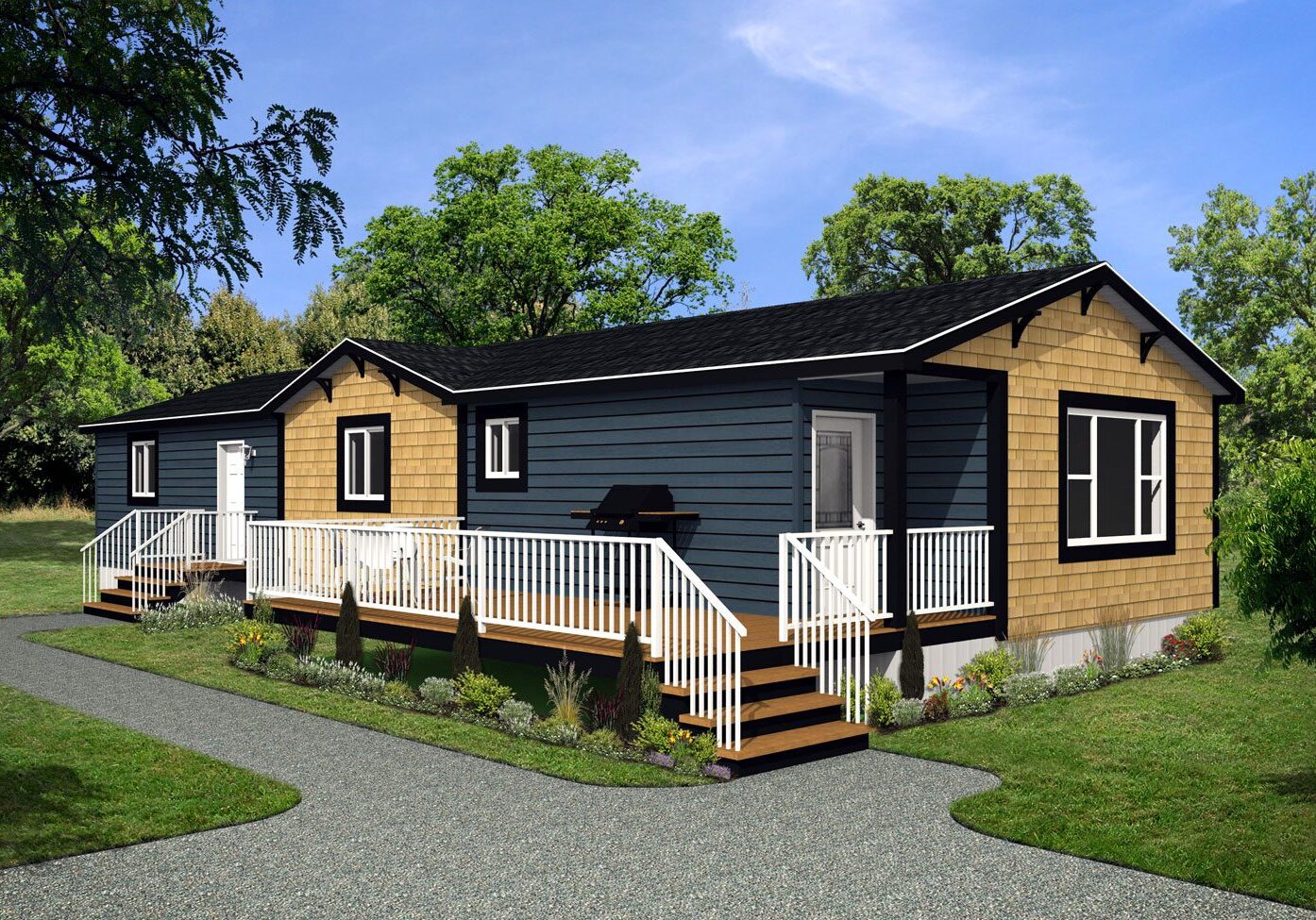 CJ Series 22wide CJ-2206 3Bdrm 2Bath Outside