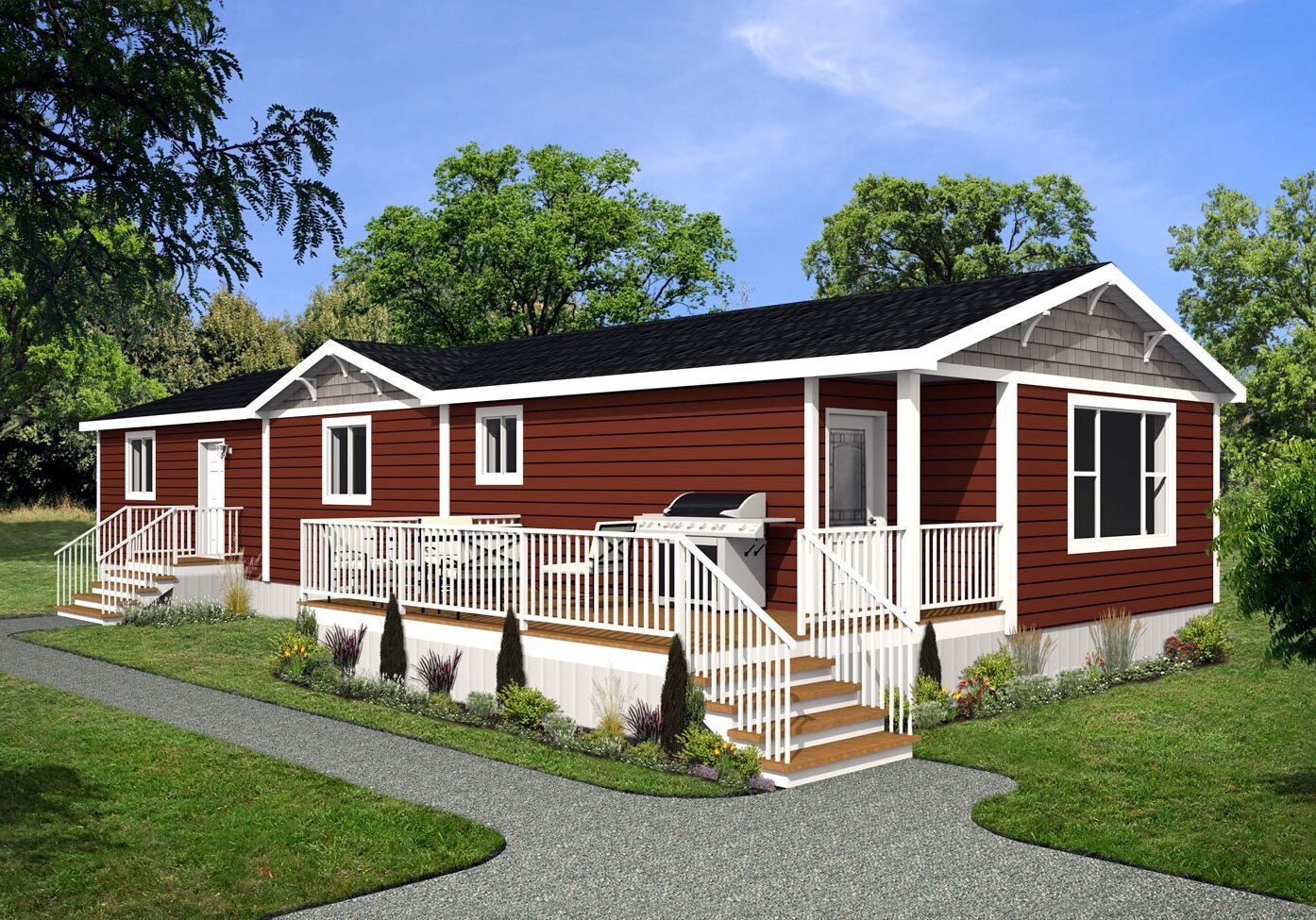 CJ Series 22wide CJ-2208 3Bdrm 2Bath Outside