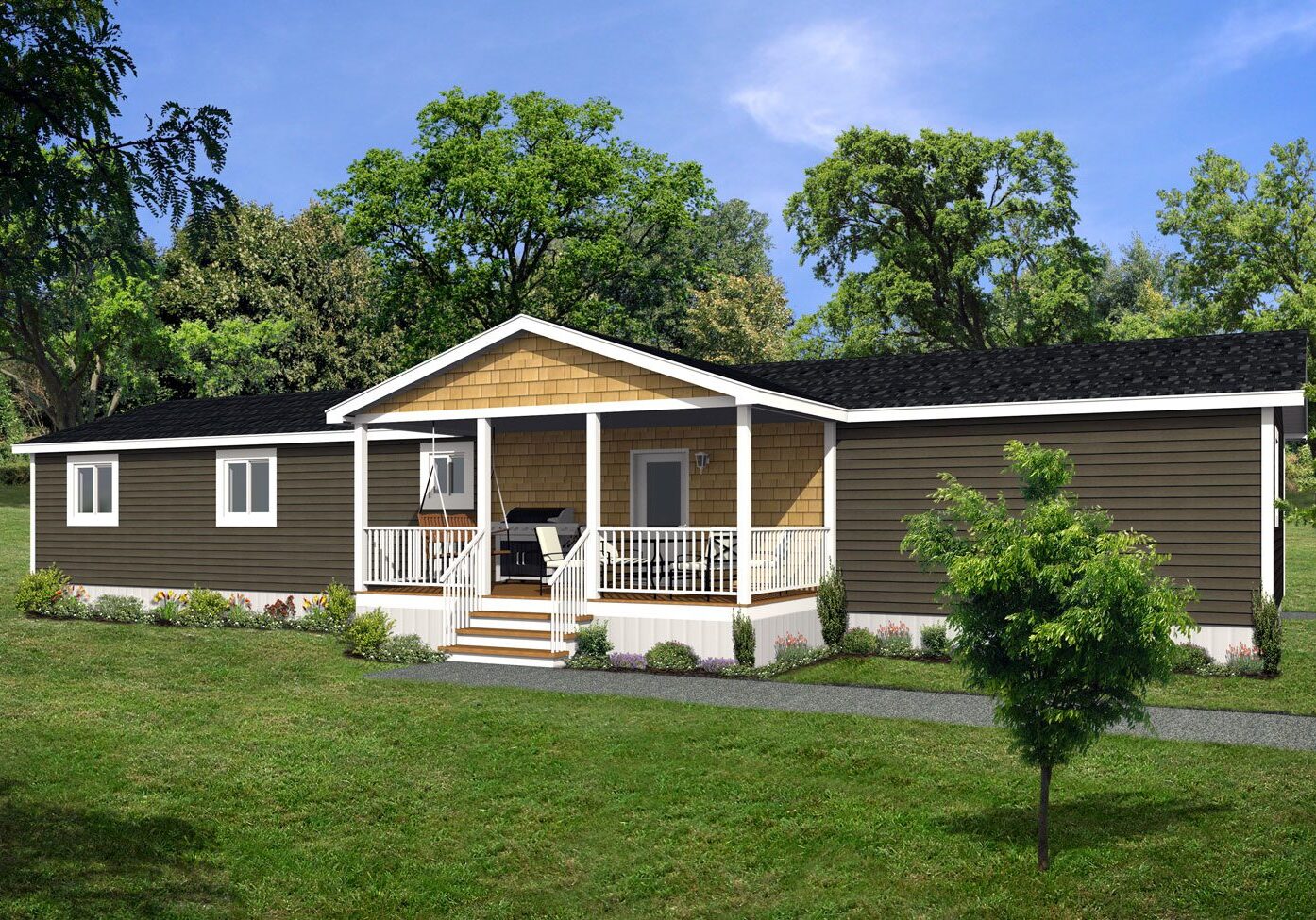 CJ Series 22wide CJ-2213 3Bdrm 2Bath Family room Outside