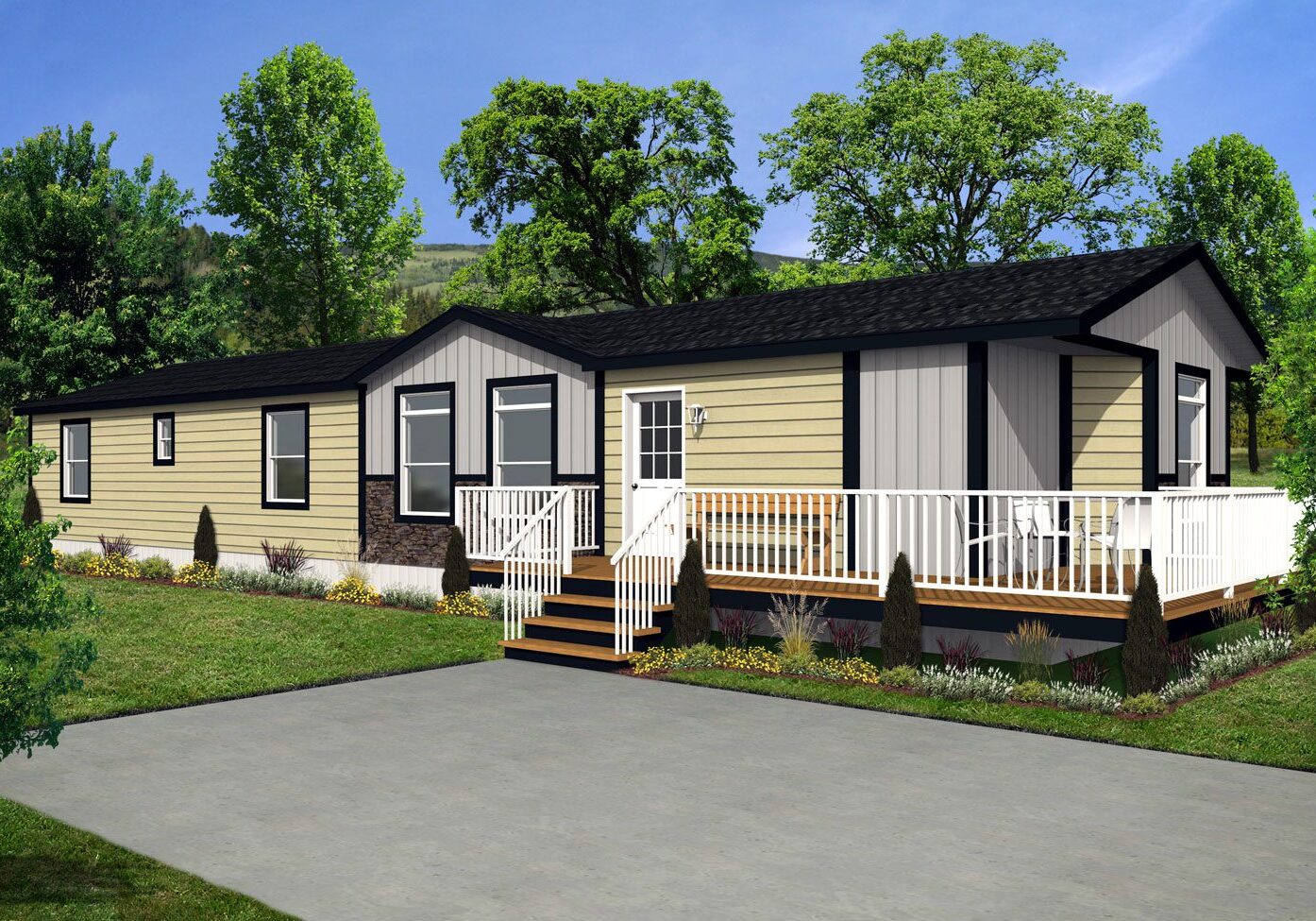 CJ Series 22wide CJ-2215 3Bdrm 2Bath Outside