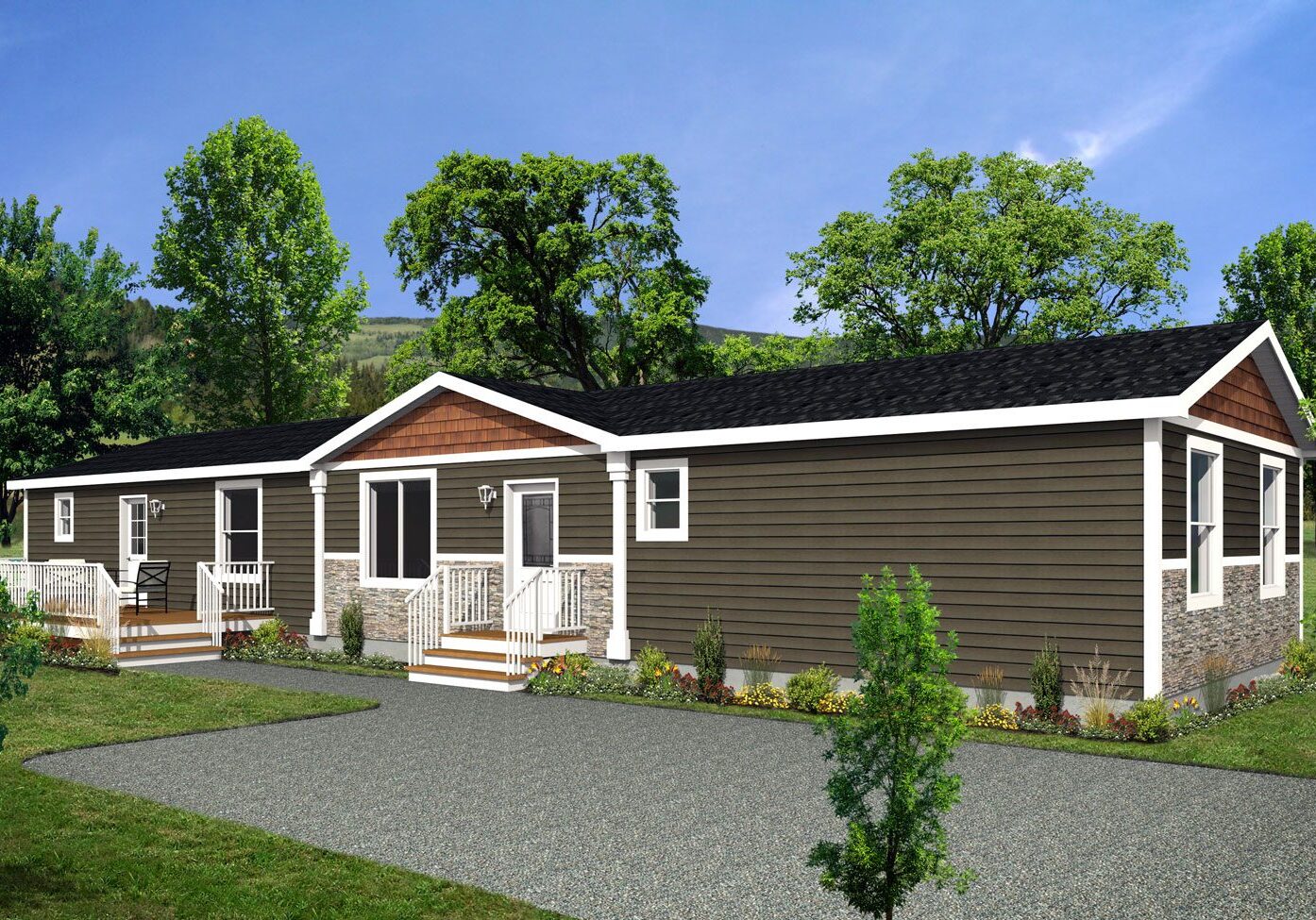 CJ Series 22wide CJ-2216 4Bdrm 2Bath Outside