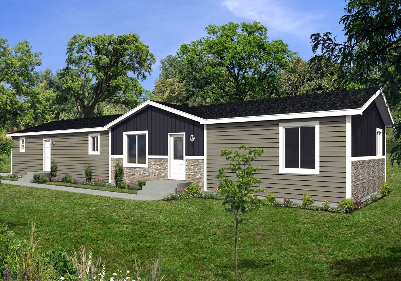 CJ Series 22wide CJ-2217 3Bdrm 2Bath Outside