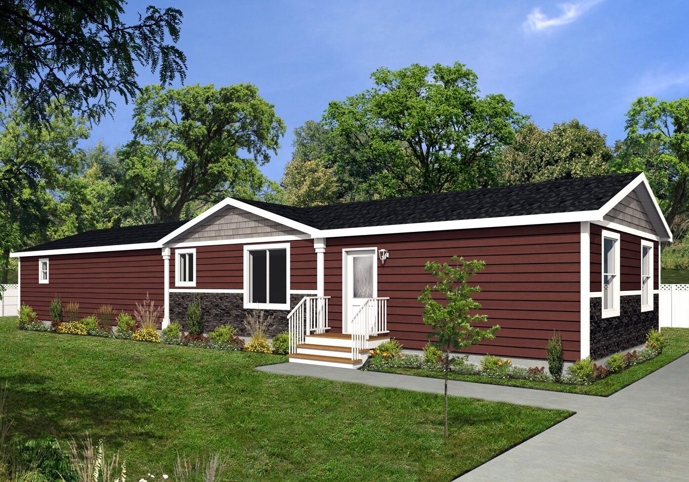 CJ Series 22wide CJ-2218 3Bdrm 2Bath Outside