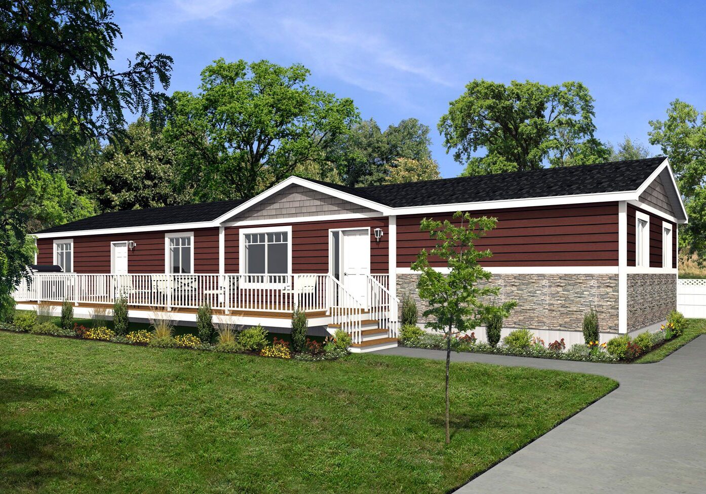 CJ Series 22wide CJ-2219 3Bdrm 2Bath Family room Outside