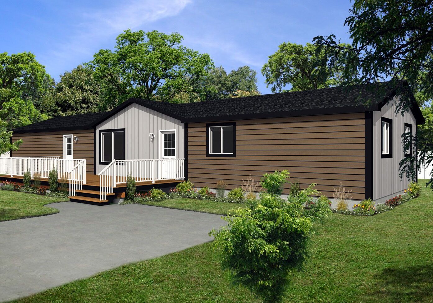 CJ Series 22wide CJ-2220 4Bdrm 2Bath Family room Outside