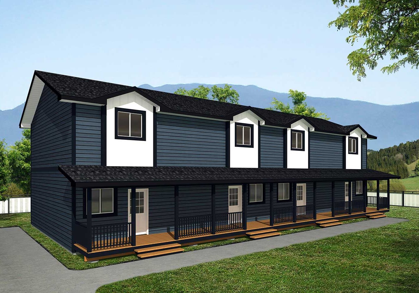 City CT-401 4 unit 2Bdrm, 1.5bath per unit outside