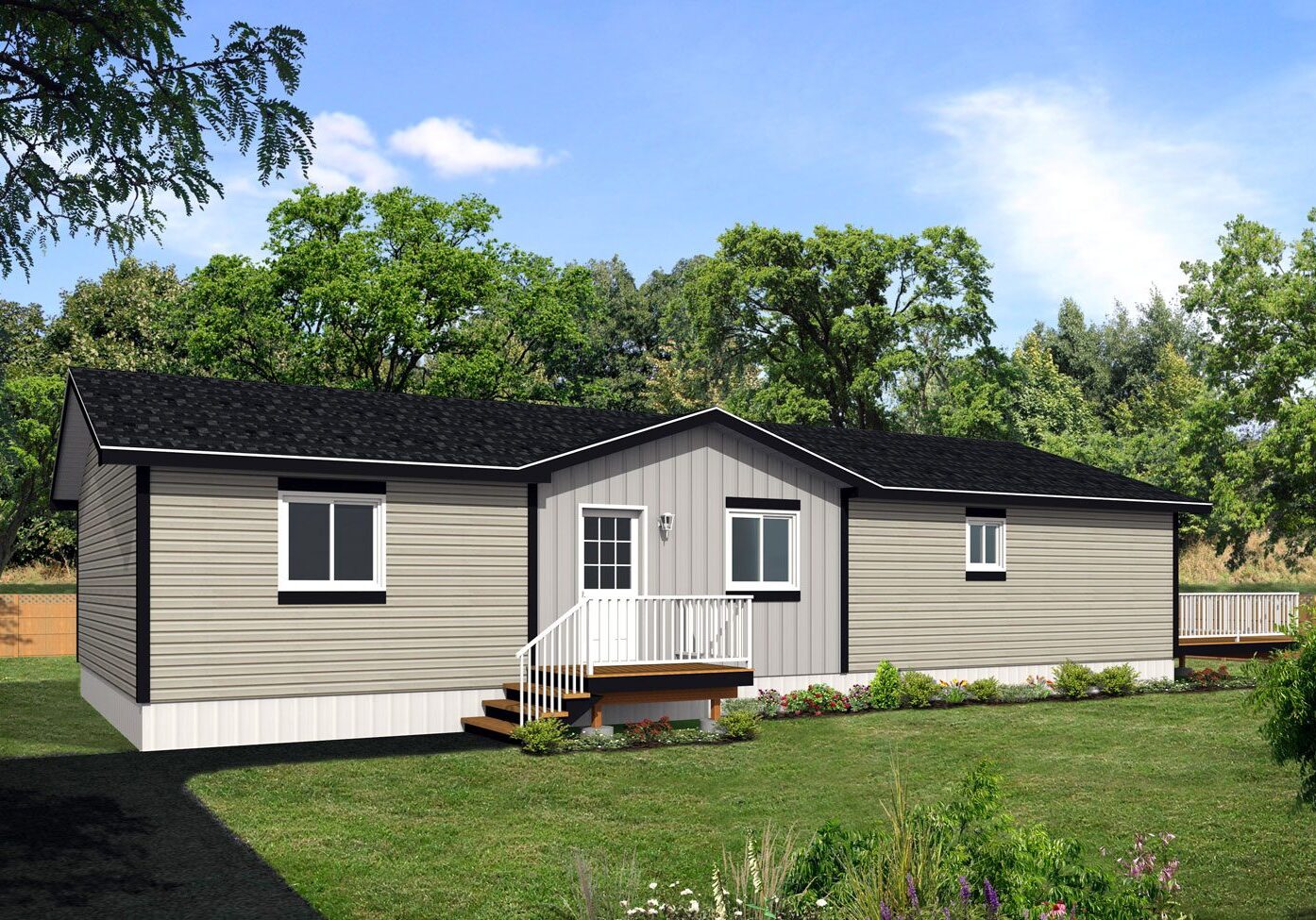 Multi Section Series 28wide MS-2853 3Bdrm 2Bath Outside