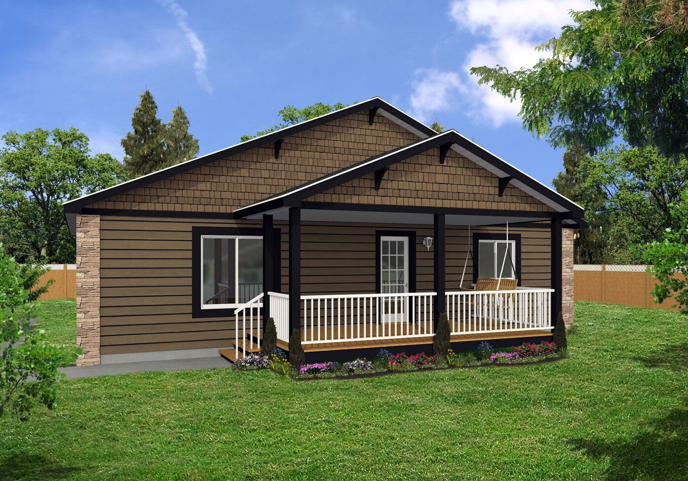 Multi Section Series 40wide MS-4042 3Bdrm 2Bath Outside