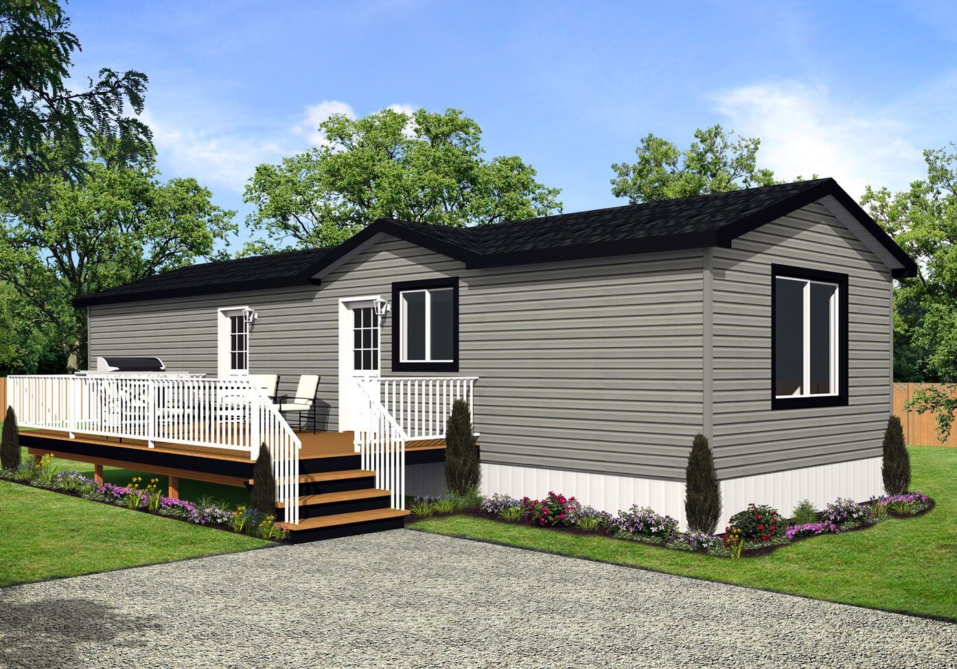 Northwood II Series 16wide NII-07 2Bdrm 1Bath Outside