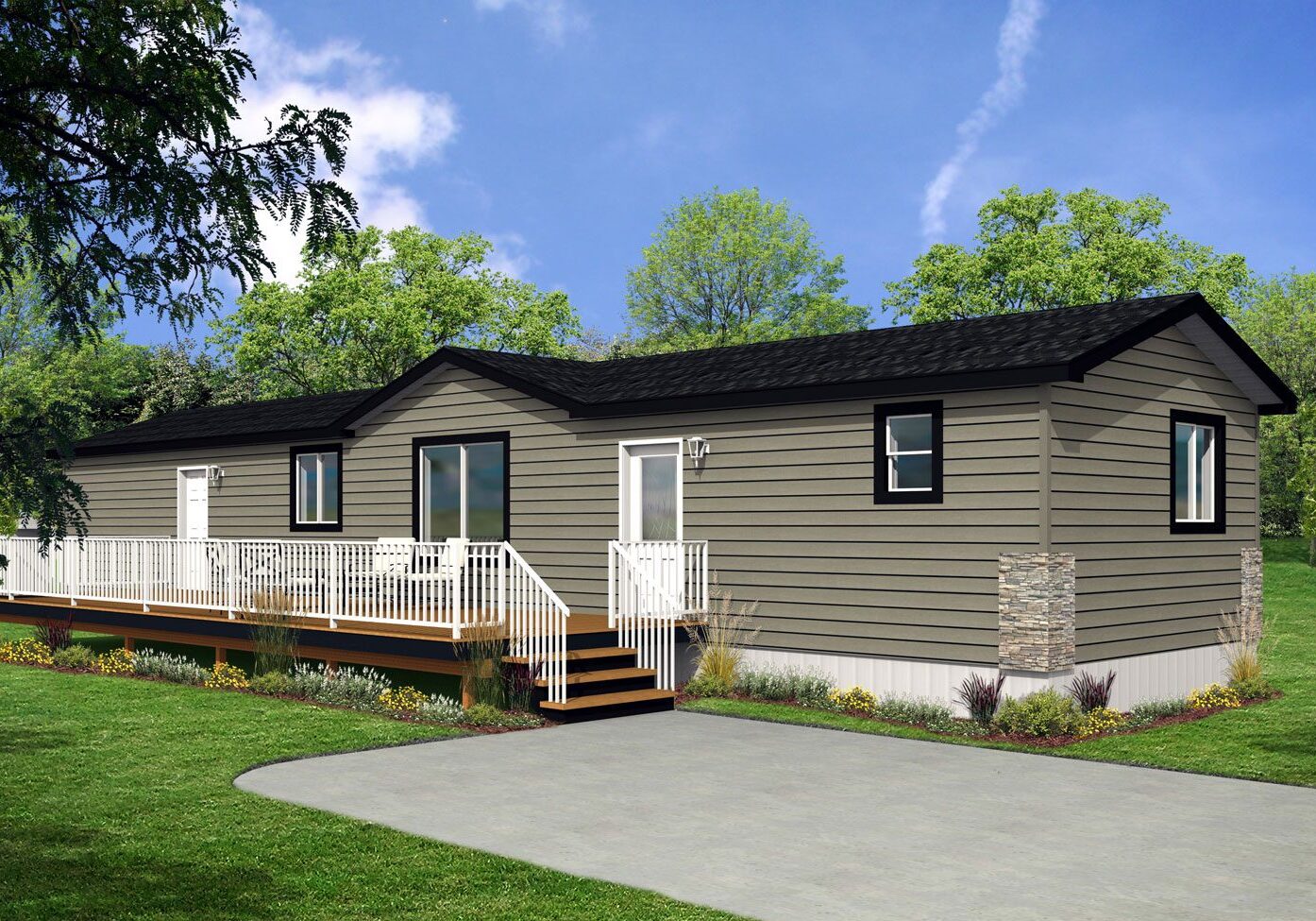 Northwood II Series 16wide NII-12 3Bdrm 2Bath Outside