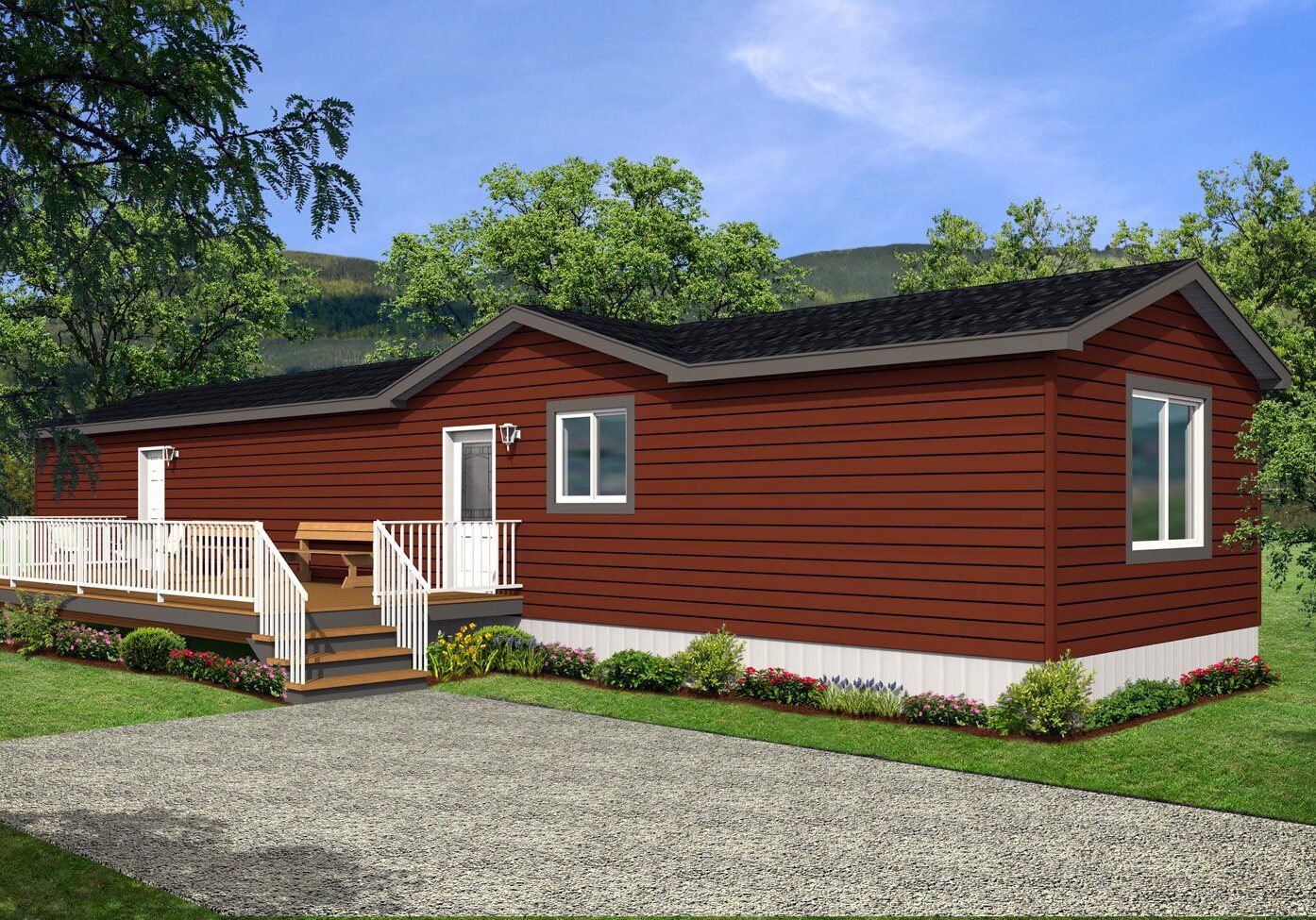 Northwood II Series 16wide NII-15 3Bdrm 1Bath Outside