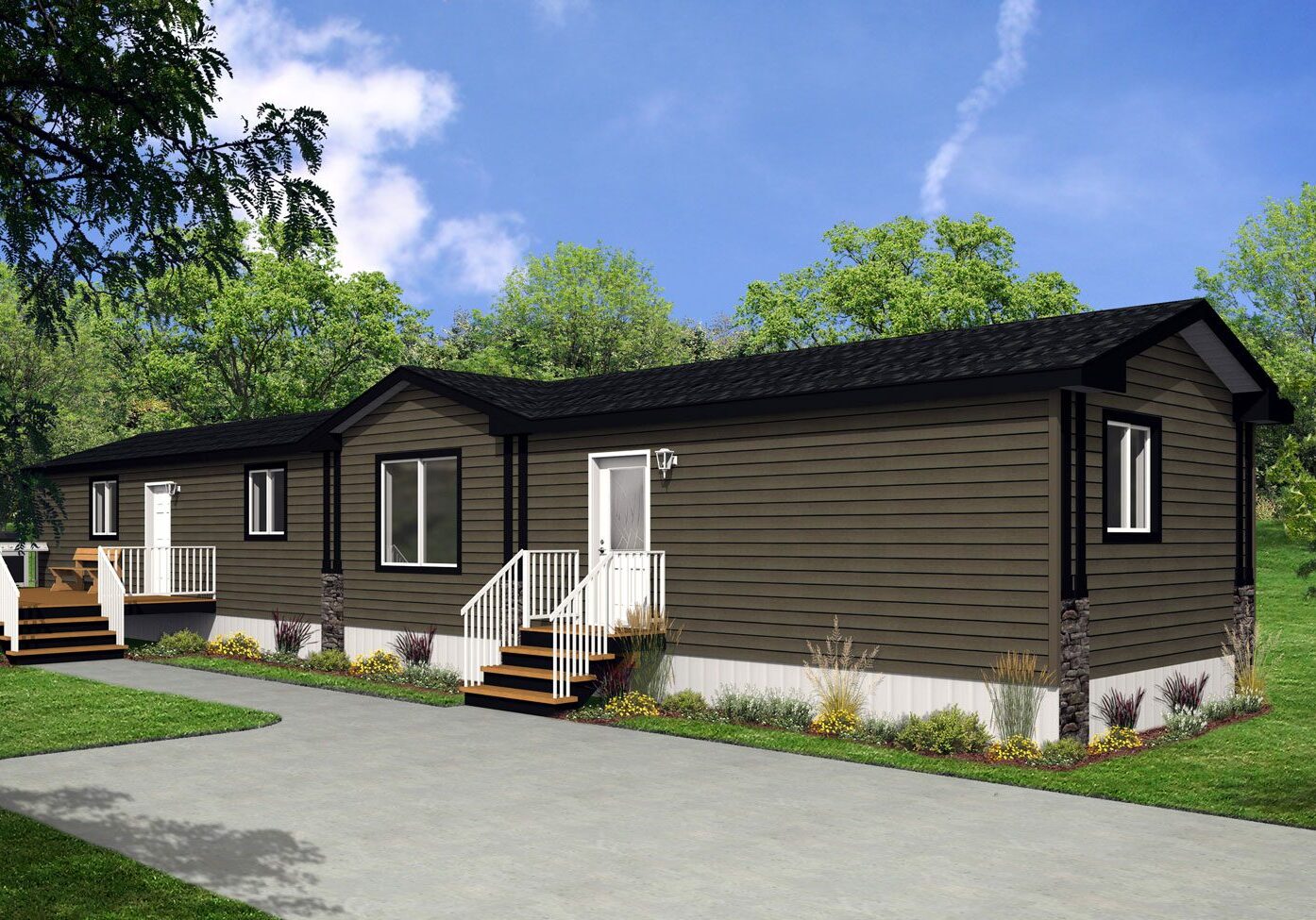 Northwood II Series 16wide NII-23 3Bdrm 2Bath Outside