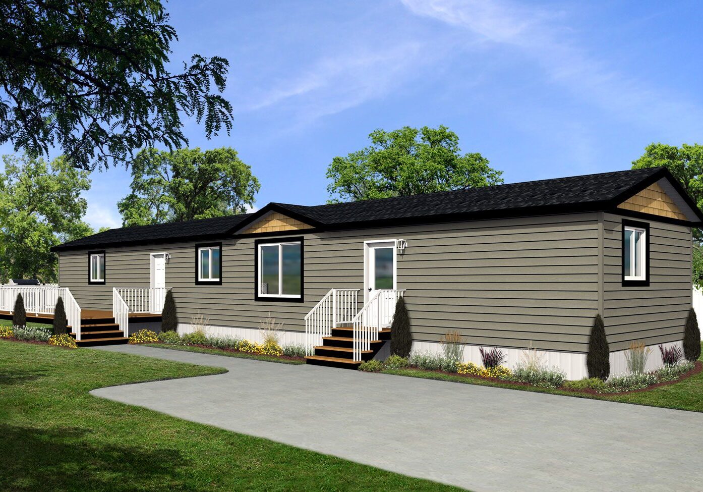 Northwood II Series 16wide NII-25 3Bdrm 2Bath Outside