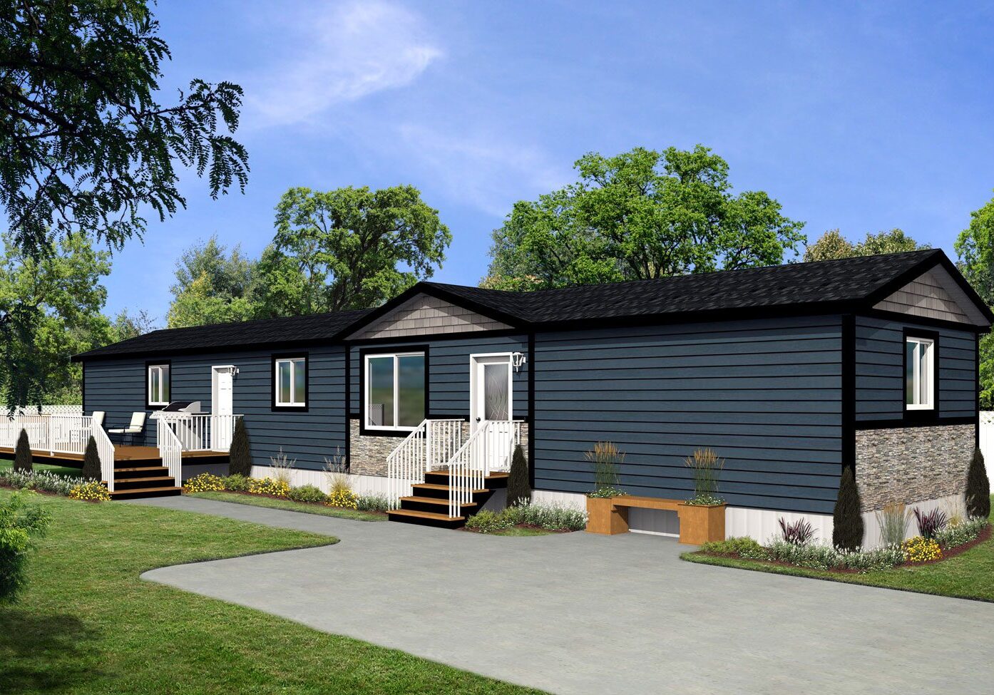 Northwood II Series 16wide NII-27 3Bdrm 2Bath Outside