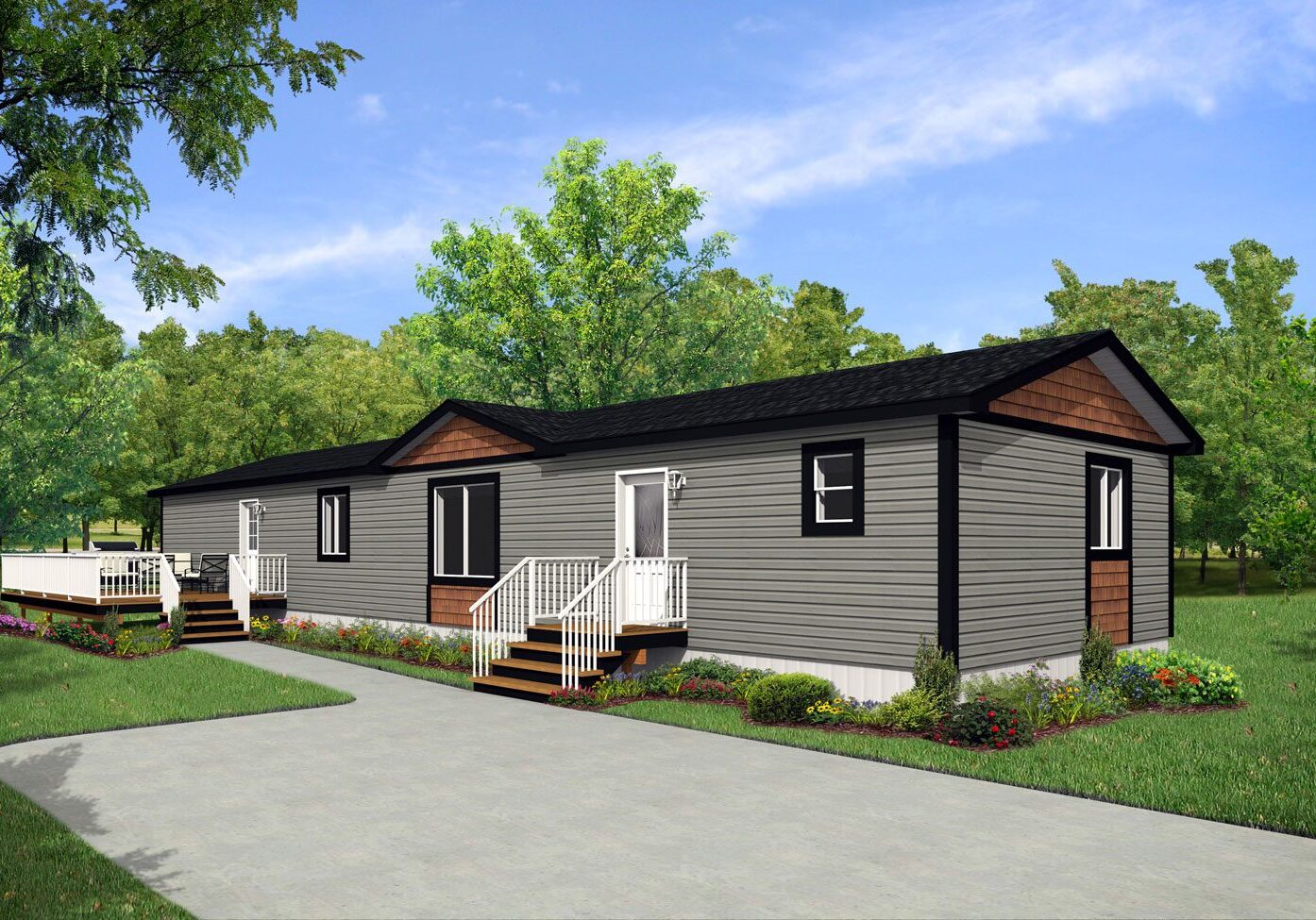 Northwood II Series 20wide NII-224 3Bdrm 2Bath Outside