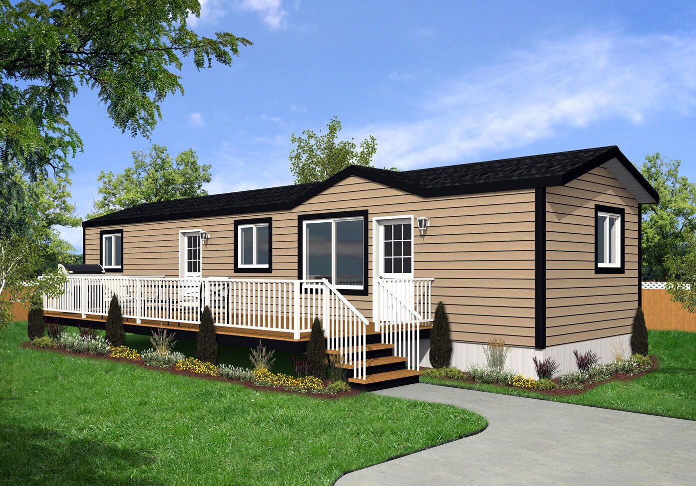 Rocky Mountain Home Series 14wide Palliser RM-1406 2Bdrm 1Bath Outside