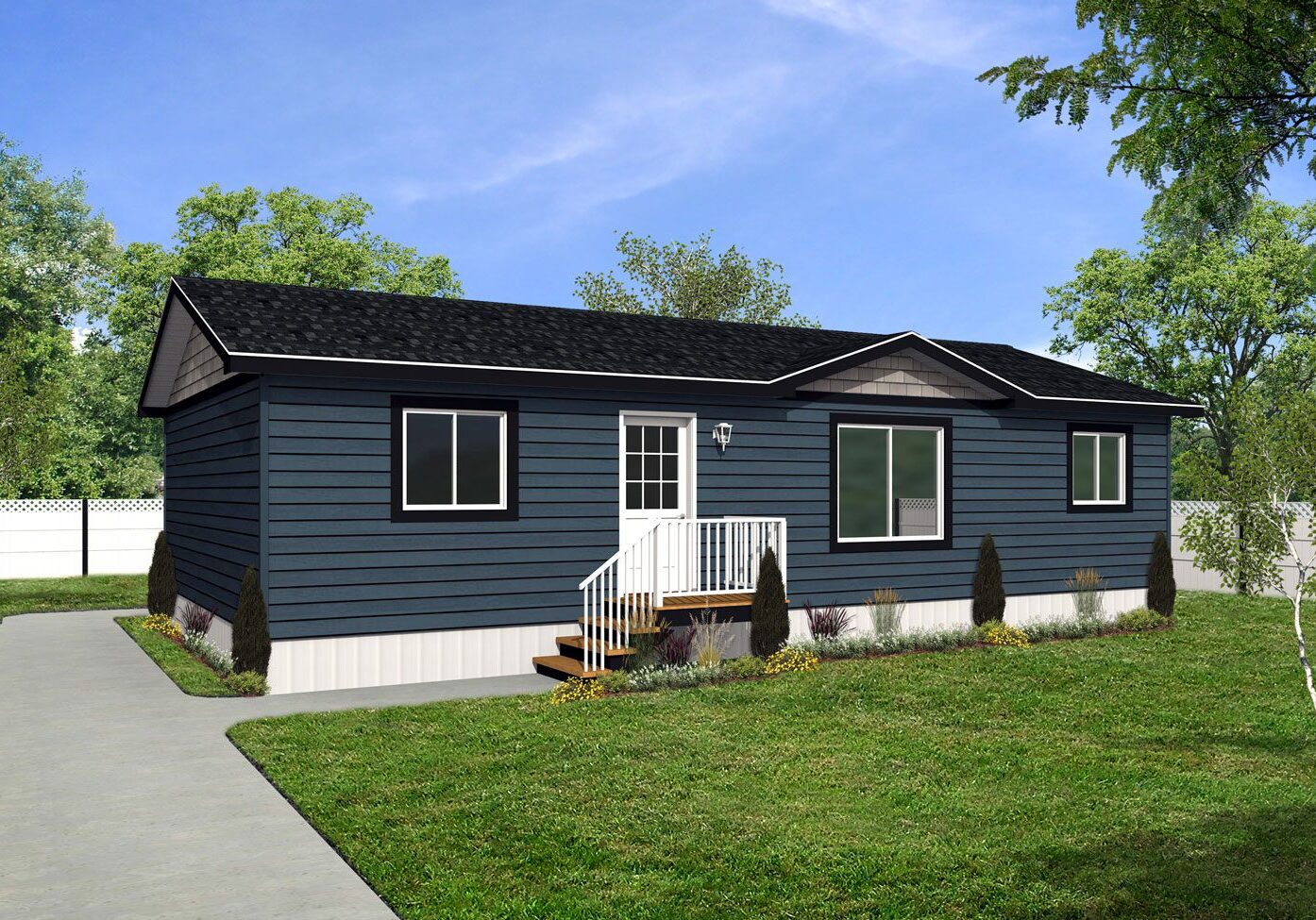 Rocky Mountain Home Series 24wide Fairholme RM-503a 3Bdrm 2Bath Layout