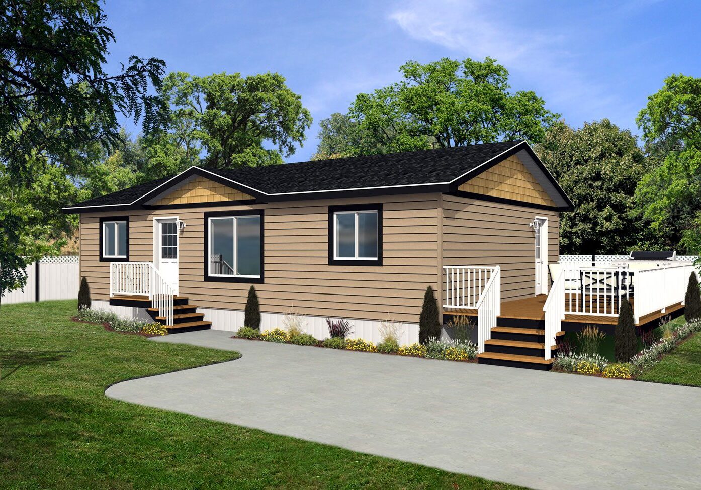 Rocky Mountain Home Series 24wide Standford RM-501a 3Bdrm 1.5Bath Outside
