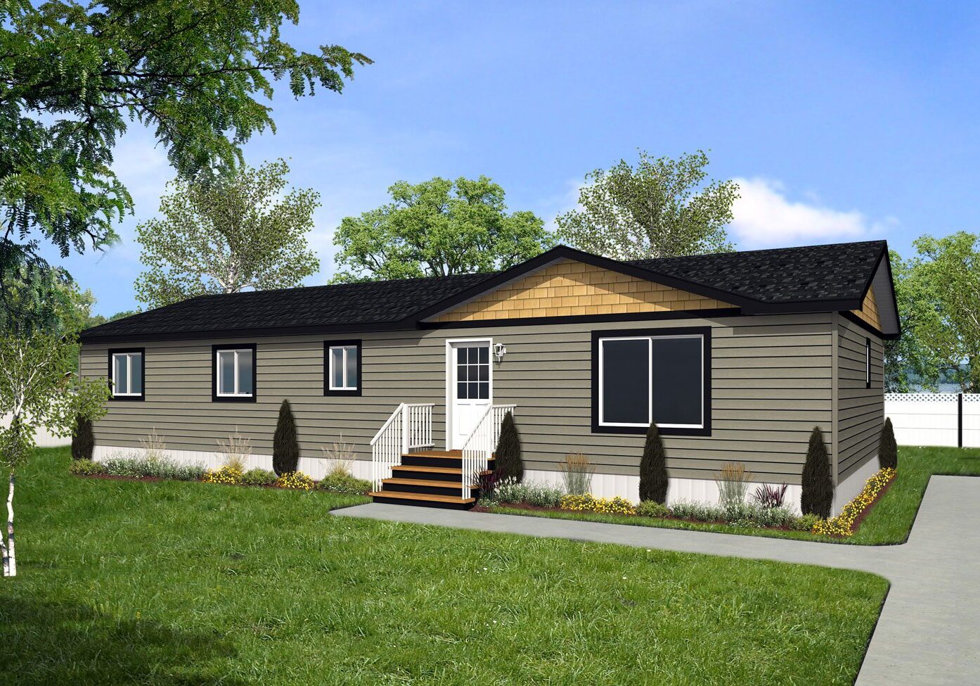 Rocky Mountain Home Series 28wide RM-2803 3Bdrm 2Bath Family Outside